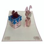 Pink Bunny Greeting Car