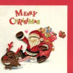 Santa and Ruddolf delivering presents Q7151