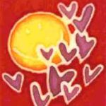 Batik Sunshine Hearts greeting cards