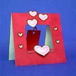 Batik Hearts A Frame greeting cards