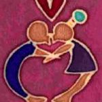 Batik Couple in Love greeting cards